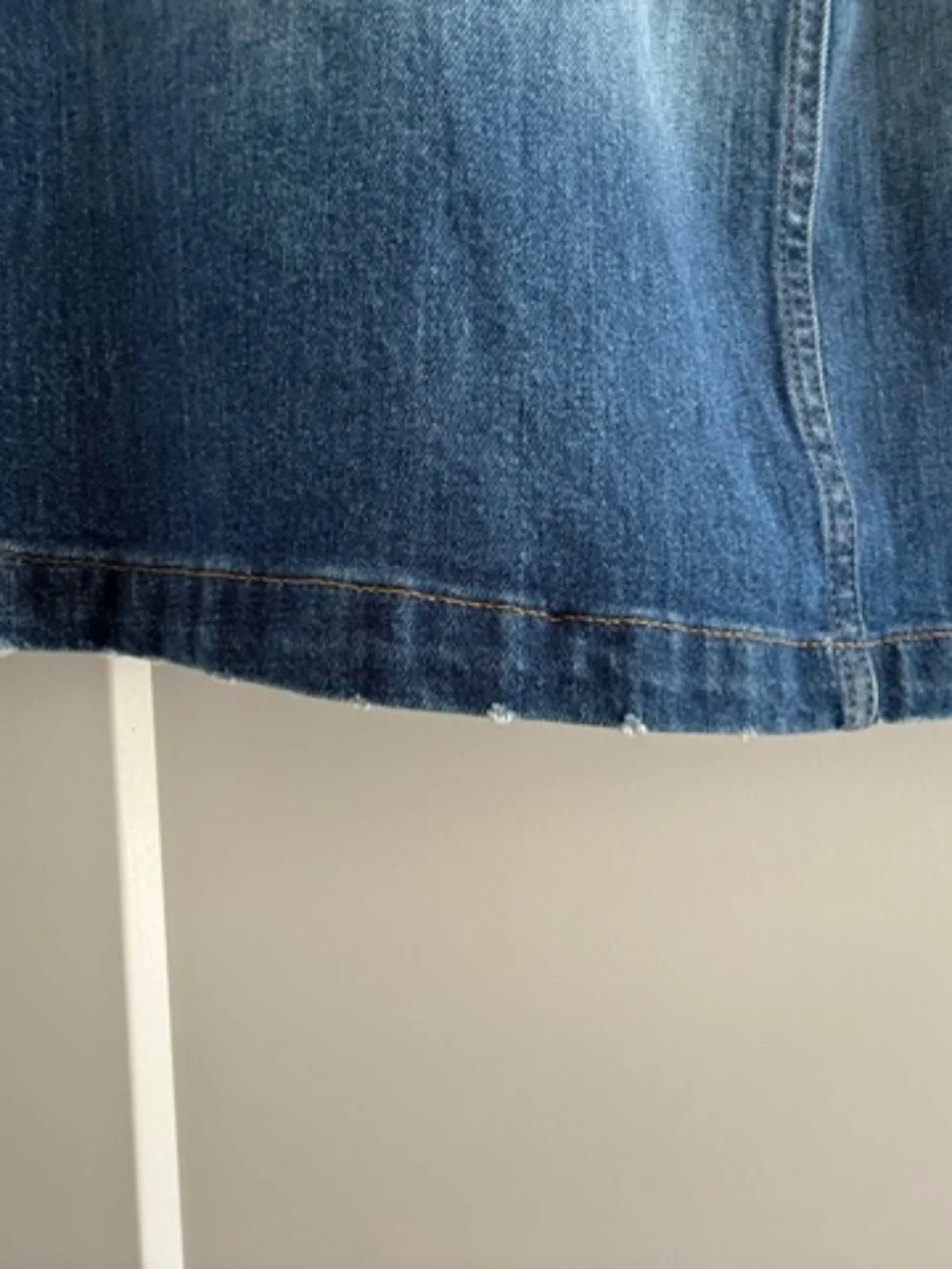 NWT J. Crew Button Front Blue Denim Jean Skirt Medium Wash Size 32